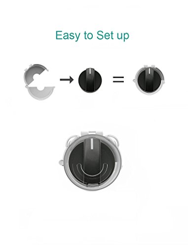 Oven & Stove Knob Covers :: Upgraded Version Clear View Easy Set-up Universal Design by Hombae :: Baby Child Toddler Kitchen Safety (2 PCs Set)