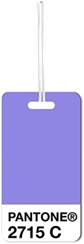 Purple Pantone Max Wilder TM Luggage Tag with Customizable Back