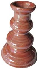 Asian Style collection candlestick ceramic, 7.5 cm., deep brown colour (Pack of 5).