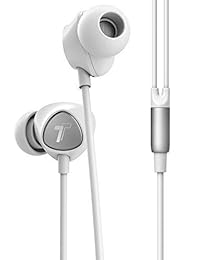 Thore V100   Auriculares para iPhone   Conector Lightning MFI Certificado por Apple Earphones (2018) Auriculares ergonómicos con cable en la oreja con micrófono control de volumen y micrófono   Blanco