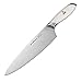 Chef Knife 8 inch, Godmorn Kitchen Knife Vegetable Knife, German High Carbon Stainless Steel, with Ergonomic White Handle, Ultra Sharp & Well Balance for Kitchen and Home