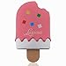 Ice-cream Popsicle Shaped Mirror Compact + Comb by Luscious Cosmetics | Super Cute Gift | Great For Makeup, Purses & Travel (Strawberry Pink)