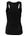 JJ Perfection Women's Knit Racer Back Tank Top Black M