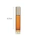 Simple-E 10pcs 5ml Amber Roll on Glass Bottles Essential Oil Steel Metal Roller Ball Gold Alloy Cap Portable for Travel