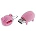 16GB USB Flash Drive Rubber Piggy Pig Shaped 16G Memory Stick USB 2.0 U Disk - Pink
