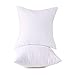 HOMESJUN Throw Pillow Inserts, 20x20 Inch Decorative for Sofa, Bed and Chair, Cotton Cover, Set of 2, White