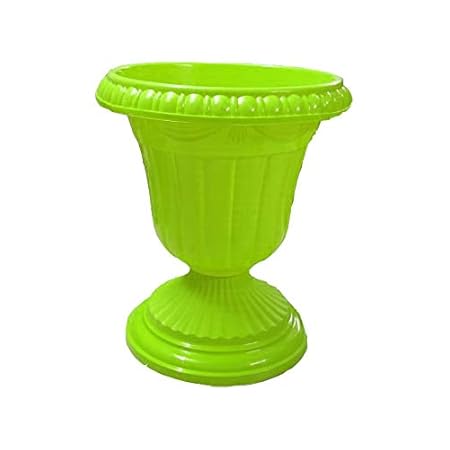Antier Tulip Plastic Pot Garden Patio Planter (Pack of 1, Green, Size 12