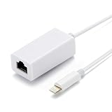 Lightning to RJ45 Ethernet LAN Wired Network Adapter for iPhone and iPad, Plug and Play, No APP Required