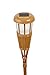 Newhouse Lighting Solar Flickering LED Island Torches, Bamboo Finish, 2-Pack