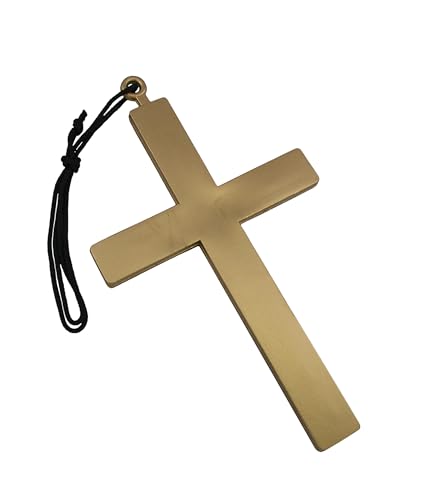 Nicky Bigs Novelties Large Gold Monk Cross Necklace – 9