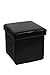 B FSOBEIIALEO Home Foldable Storage Ottoman Foot Rest Stool Seat Footrest Coffee Table Black 15'X15