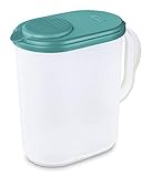 1 Gallon Pitcher Blue Lid w/Lime tab Freezer and Dishwasher Safe Mix Drinks right in the Pitcher Water Tea Juices BPA-free and phthalate-free