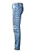 DAVID.ANN Men's Slim Straight Fit Biker Jeans,Light Blue,32
