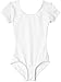 Capezio girls Team Basic Short Sleeve athletic leotards, White, 4 6 US