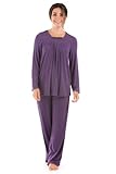 Women's Long Sleeve Pajama Set (Tranquility) Eco-Friendly Apparel by Texere