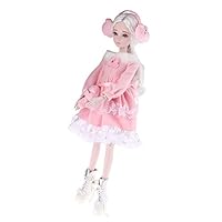 Toygogo 1/3 BJD Ball Jointed Doll Toy with Full Set Clothes Shoes Wig, Anime Girl Doll Playset, Birthday for Your Daughter & Girlfriends