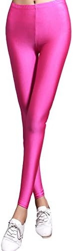 SUFIAH ® Women's Shiny High Waist Stretchy Disco Leggings Dance Ladies Slim fit Clubwear Tights