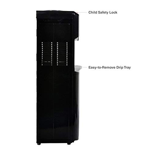 Lago Top Load Hot, Cold & Room Black Water Cooler Dispenser