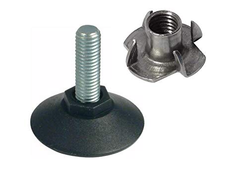 4 x Adjustable Levelling Feet 30mm x M10 with T Nut (8 Pieces)