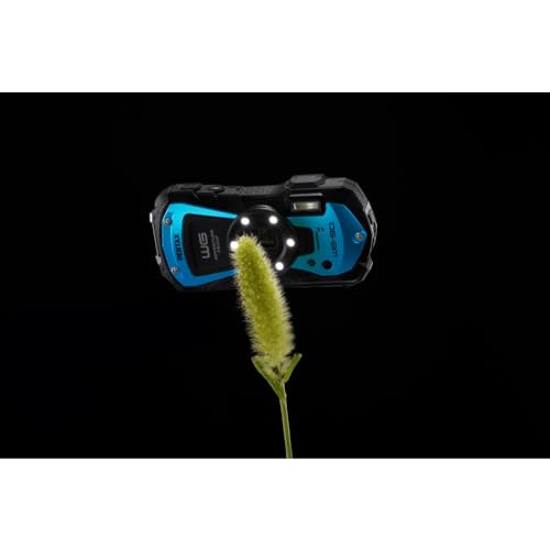 PENTAX WG-90 Blue Waterproof Camera, Shockproof, Dustproof, Freezeproof, Built-in 6-LED Ring Light for Macro Photography, Underwater Shooting Mode