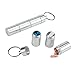 ANPHSIN 4 Pack Aluminum Keychain Pill Holder Container- Single and 3 Compartment Waterproof Pill Cases Portable Drug Container Pill Organizer with Keychain for Outdoor, Traveling, Camping, Vacation