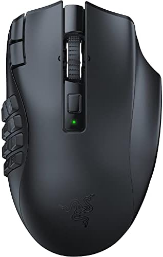 Razer Naga V2 HyperSpeed Wireless MMO Gaming Mouse: 19 Programmable Buttons - HyperScroll Technology - Focus Pro 30K Optical Sensor - Mechanical Mouse Switches Gen-2 - Up to 400 Hr Battery Life