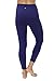 90 Degree By Reflex Womens High Waisted Leggings Capri Workout Yoga Pants-Electric Navy-L