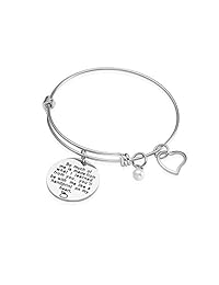 iJuqi - Juego de 3 pulseras de acero inoxidable para profesores, ideal para regalos de agradecimiento para mujeres, cumpleaños de Navidad