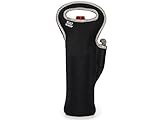 BUILT NY Neoprene Wine/Water Bottle Tote with Corkscrew, Black