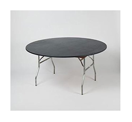 Kwik Covers 60" Round Black Fitted Table Cover - single