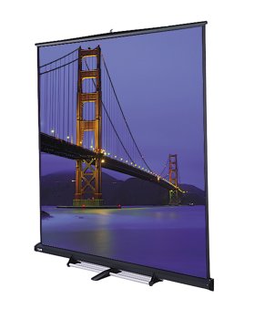 Da-Lite Meeting Room Classroom Floor Model C Projection Screen 9' x 12' Matte White