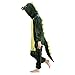 Aoibox Unisex Adult Dinosaur Animal Cosplay Onesie Pajamas Size XL GreenDinosaur