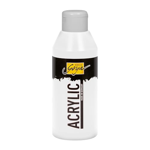 Kreul 84201 - Solo Goya Pintura blanca acrílica 250 ml, cremosa, versatil y resistente al agua Calidad Etude Buena cobertura Secado rapido con aspecto mate