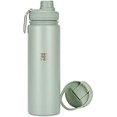 Cubitt Hydro Bottle 24 oz – Insulated Steel, 2 Leak-Proof Lids, Cold 24h/Hot 12h – Mint Green