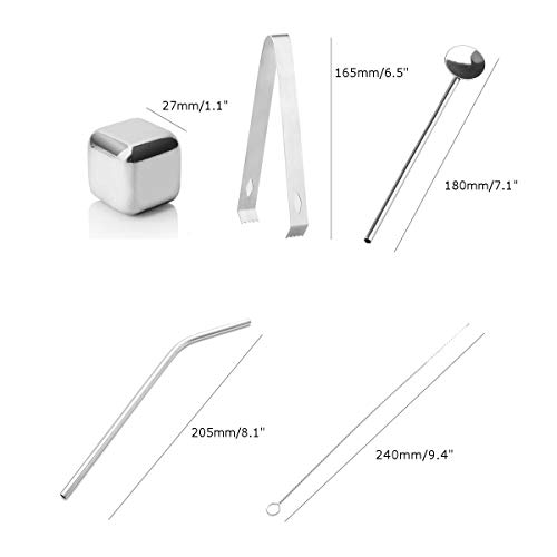 NXYJD 22 stücke Set 550ml 750ml Edelstahl Cocktail Shaker Mixer Getränk Bartender Browser Kit Bars Set Werkzeuge mit… – Bild 7