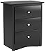 Prepac Sonoma Traditional Tall Nightstand Side Table with 3 Drawers, Functional Tall 3-Drawer Bedside Table 16