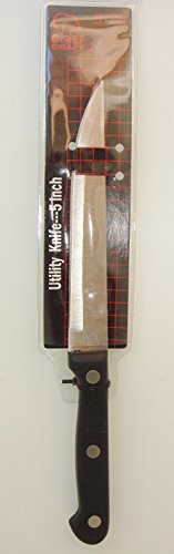 Chef Craft Select Utility Knife 5 inch blade 8.5 inches in length, Stainless Steel/Black