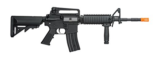 UKARMS Lancer Tactical M4A1 Airsoft Gun Rifle RIS SOPMOD AEG Metal Gears Raider w/ 9.6v Battery & Charger (Black High Velocity)