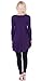 Popana Women's Tunic Tops for Leggings Long Sleeve Shirt Plus Size Made in USA X-Large Eggplant