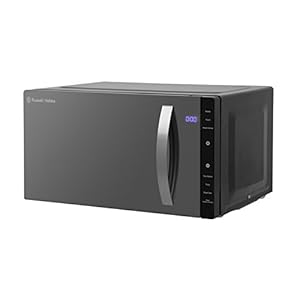 Russell Hobbs RHFM2363B 23 L 800 W Black Digital Flatbed Solo Microwave with 5 Power Levels, 8 Auto Cook Menus, Easy…