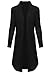 Hybrid & Company Womens Casual Open Front Drape Cardigan KSKW31127X 52309 BLACK 1X