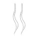K COOL Silver Rose Gold lightweight Double Curved Threader Drop Earrings Linear Tassel Wave Dangle Earrings for women Jewelry Gifts (Silver Color)