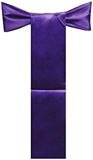 LIVA HOME Pack of 50 satin chair sashes bow for wedding and Events Supplies Party Decoration chair cover sash (50, CADBURRY PURPLE)