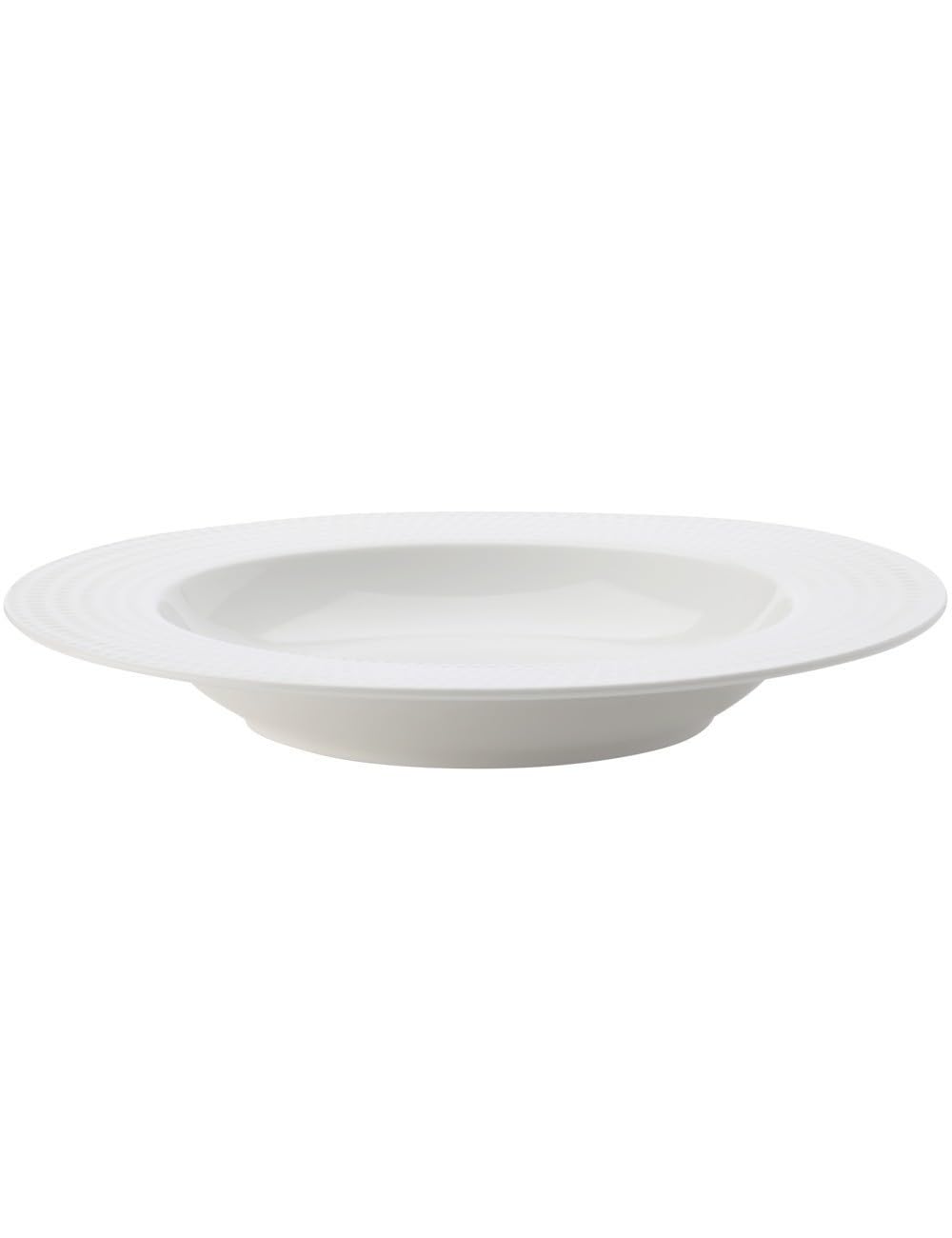 Maxwell & Williams White Basics Diamonds Soup Bowl, Wide Rim, Porcelain, White, 22.5 cm,1 count