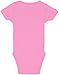 Boys Girls Baby Bodysuit made with Organic Cotton - Short Sleeve Kimono Style with Side Snaps Bodysuit and Gloved Sleeve - Pink 3M