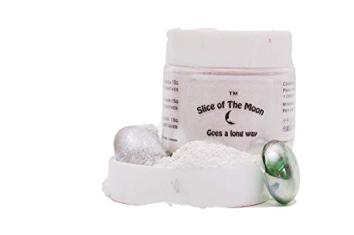 Silvery White Pearl Mica 1oz, Smooth Mica Powder, Cosmetic Grade Mica, Slice of the Moon