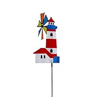 JUNESUN 3D House Windmill Wind Spinner Whirligig Pinwheel Yard Garden Decor Outdoor Classical Kids Toys