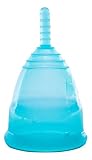 BPA/Dioxin Free Silicone Menstrual Cup with Bag (Pre-Birth, Turquoise)