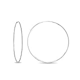 925 Sterling Silver Hoop Earrings. Super Flexible Hypoallergenic Silver. Choose SIZE from 10mm to 60mm