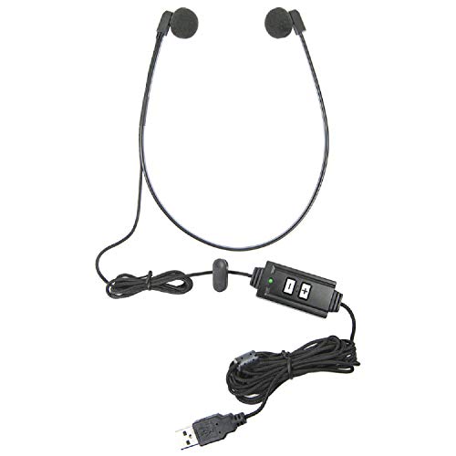 ECS WordHear-O USB Transcription Headset with Antimicrobial, Under-Chin Design ECS WordHear-O USB Transcription Headset with Antimicrobial, Under-Chin Design